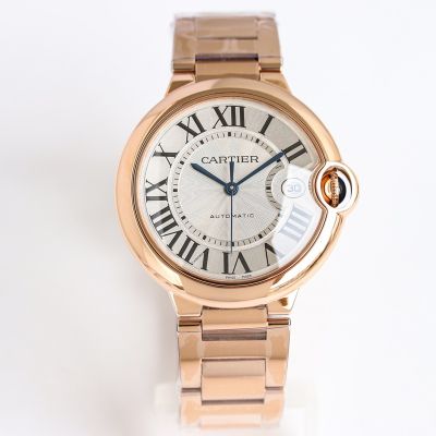 TW Factory Ballon Bleu De Cartier 40mm 2824 Movement White Face RG Strap Watch